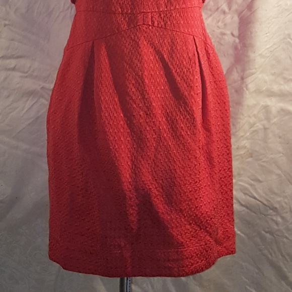 Sexy Strapless Red Silk Cotton Front Flaps Dress - Picture 3 of 5